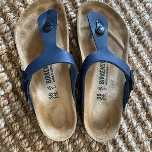 Birkenstock Gizeh navy blue sandals